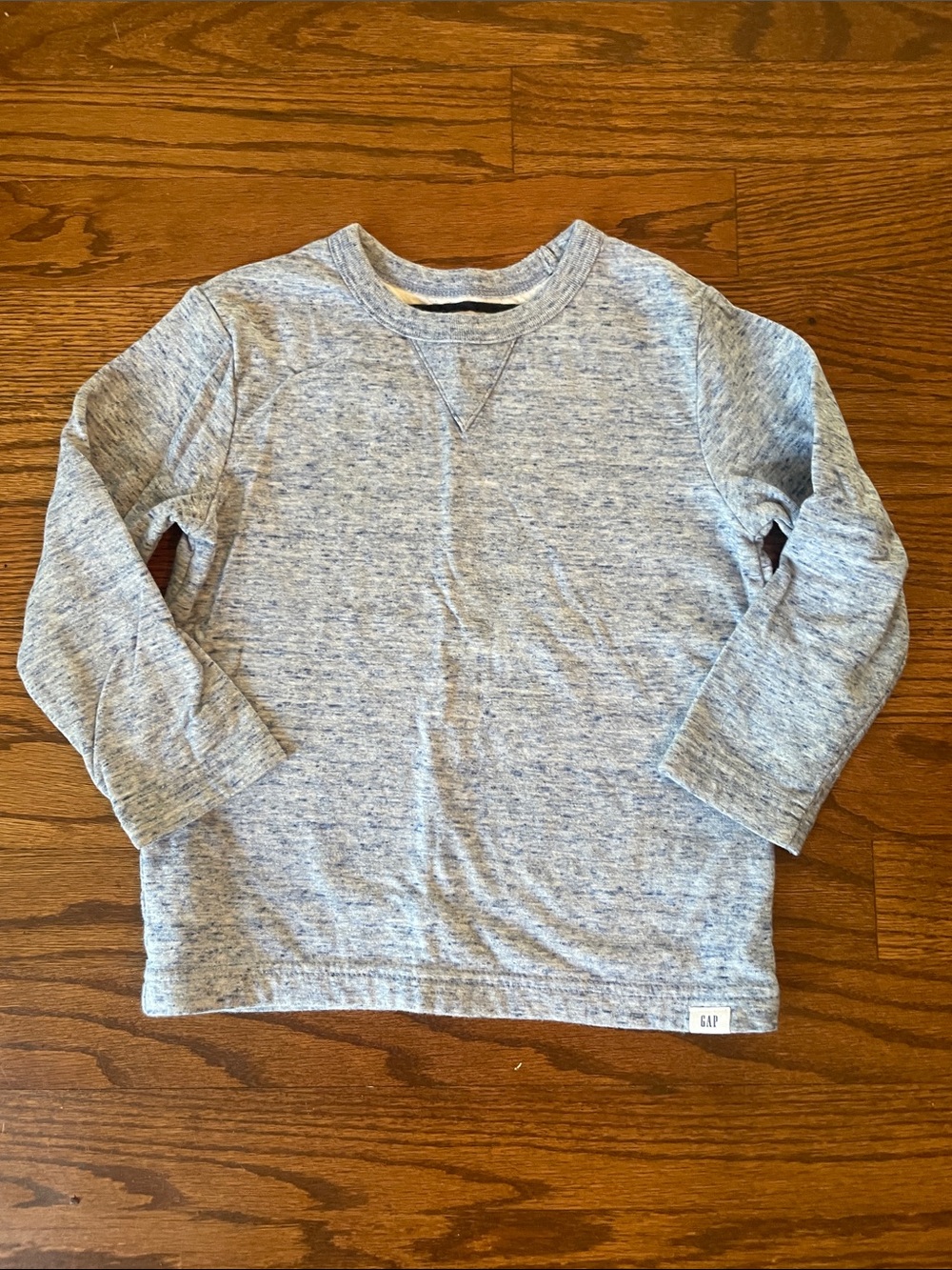 GAP Kids Heather Blue Long-Sleeve Crewneck Top